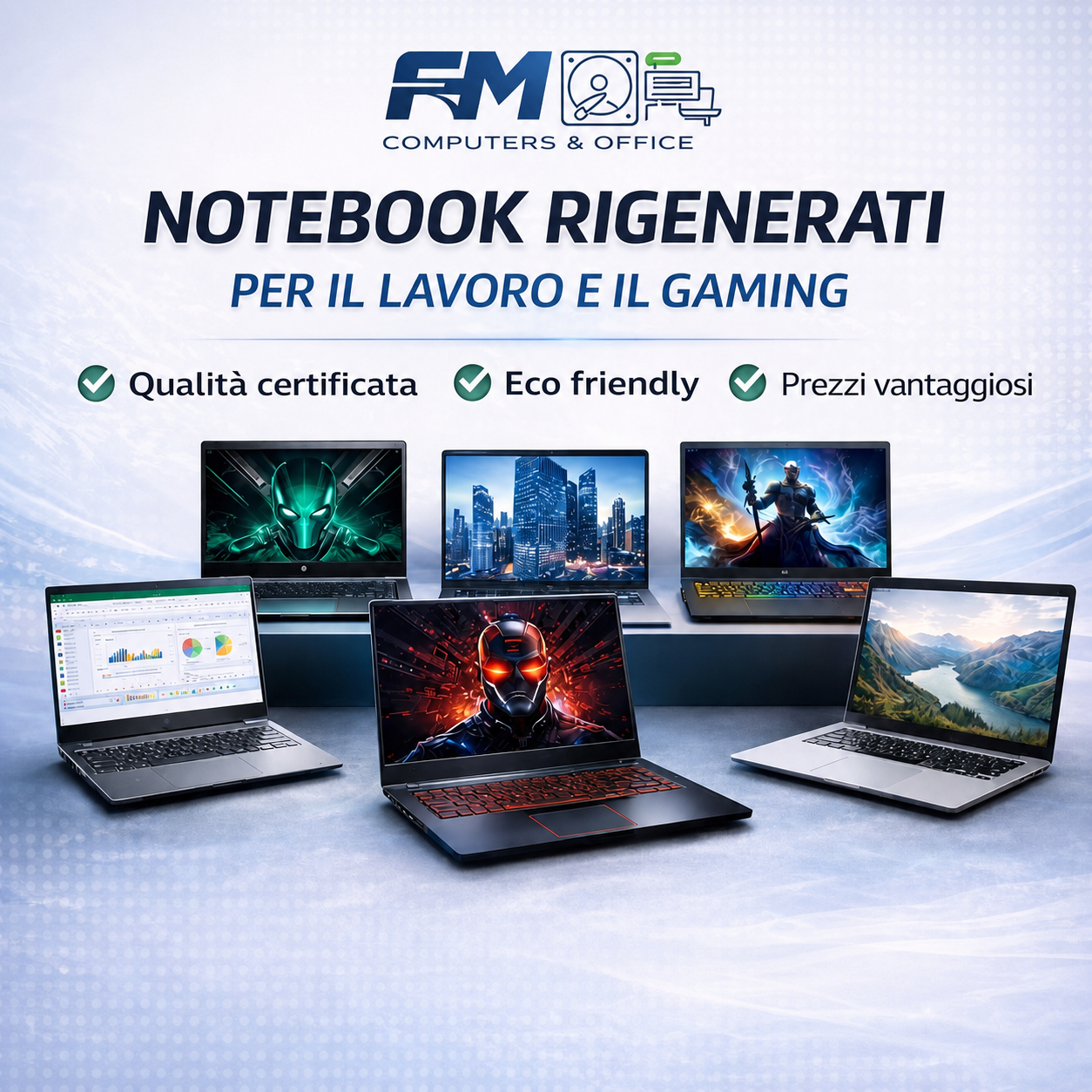 Notebook rigenerati per lavoro e gaming