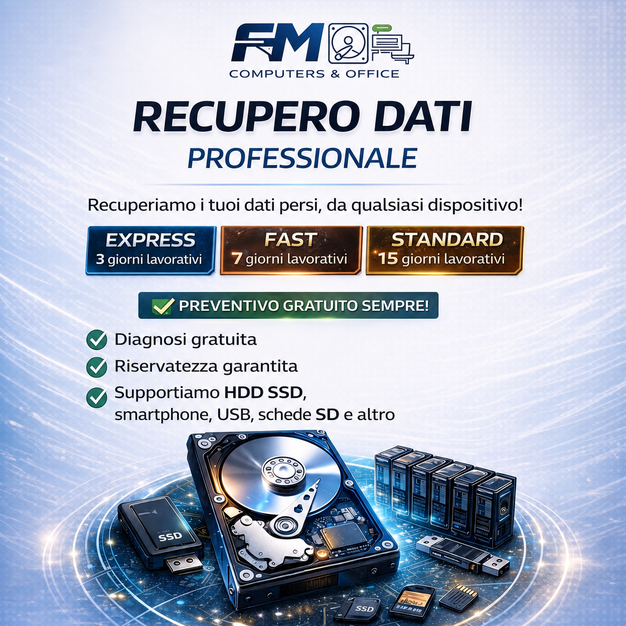 Recupero dati professionale